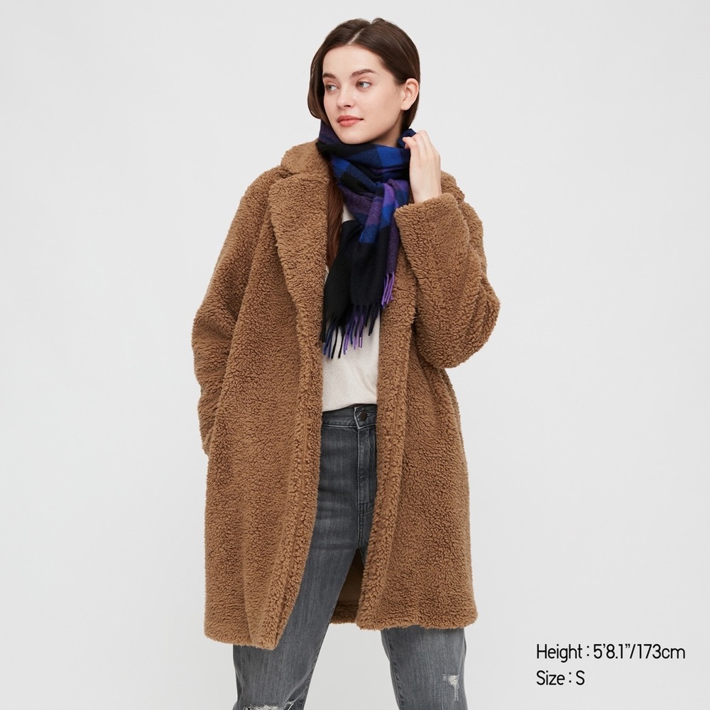 Uniqlo Windproof Outer Fleece Tailored Coat - M - Like New